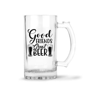 Customized Clear Beer Mug With Your Text And Image