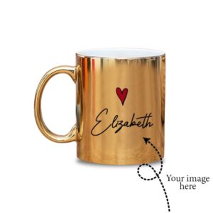 Metallic Golden Customized Mug